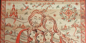 Учительница из новосибирского села возрождает древнюю мезенскую роспись