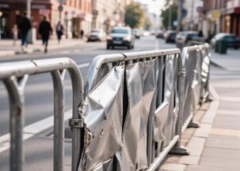 А кто всё это сделал: в Центральном округе Новосибирска зафиксированы массовые повреждения дорожных ограждений