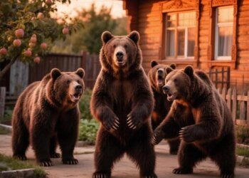 В Красноярском крае застрелили четверых медведей во дворе частного дома