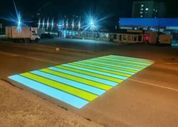 В Новосибирске увеличится количество проекционных «зебр» на дорогах