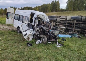 Водитель пассажирского микроавтобуса погиб в ДТП в Тогучинском районе