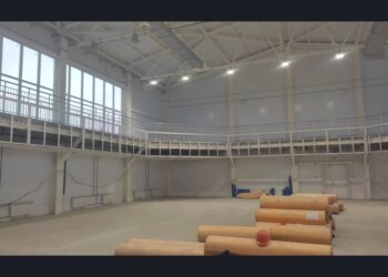 Строительство универсального спортзала в Доволенском районе выходит на финишную прямую