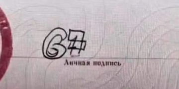 Школьник из России вместо подписи поставил в паспорте цифру 67