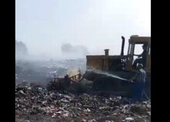 В Черепаново горит городской полигон ТКО