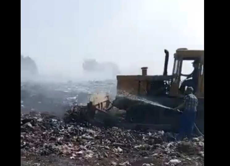 В Черепаново горит городской полигон ТКО